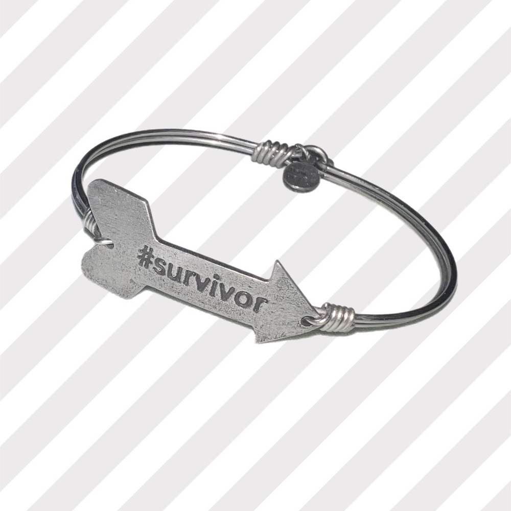 Luca + Danni Handmade Silver Tone Bangle Bracelet